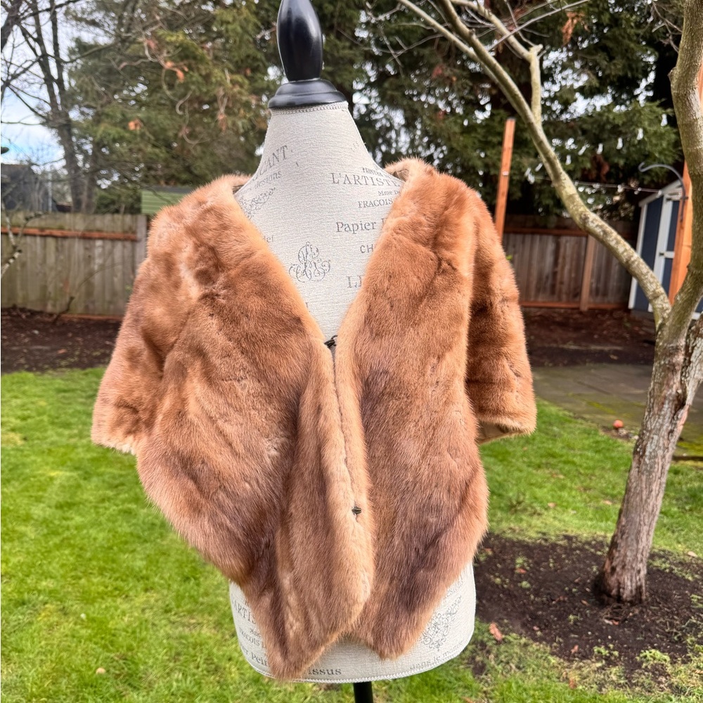Brown Fur shawl